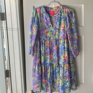 Lilly Pulitzer floral flowy dress - barely worn!